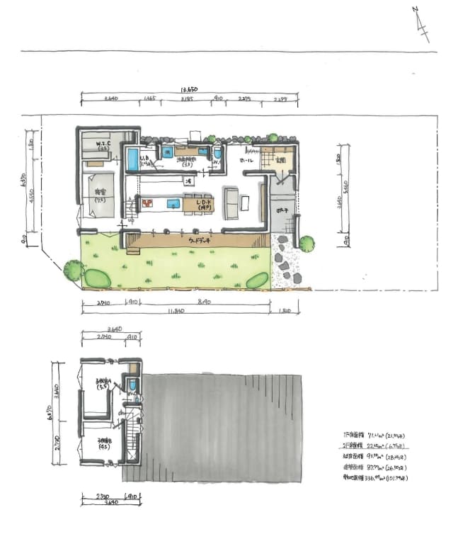 手書きの住宅の間取り