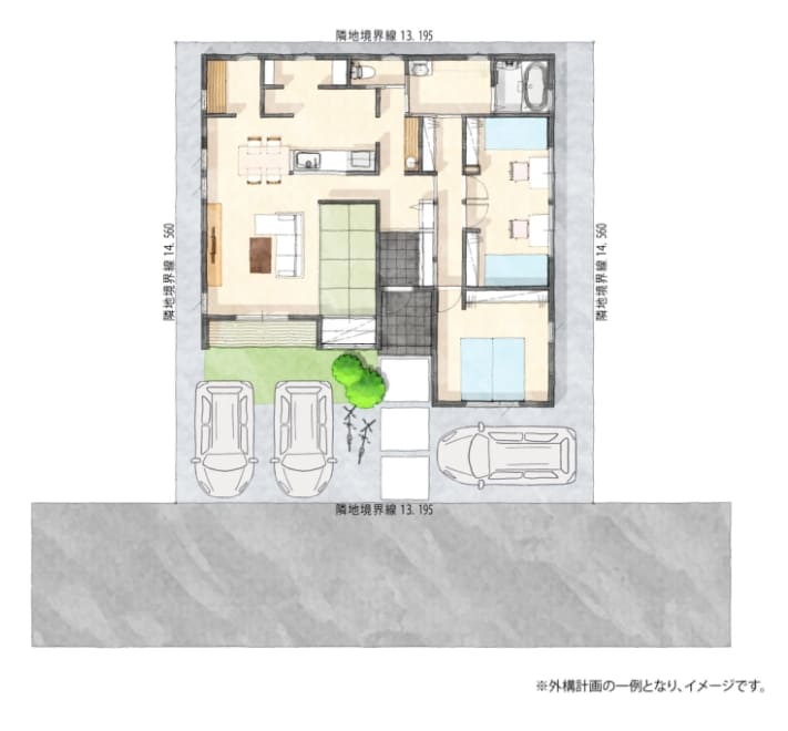 手書きの住宅の間取り